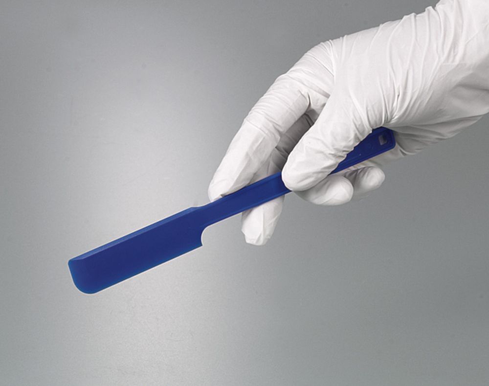 Disposable sampling spatula, PS, blue