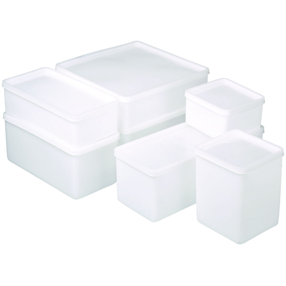 All-purpose boxes, square shaped, PE