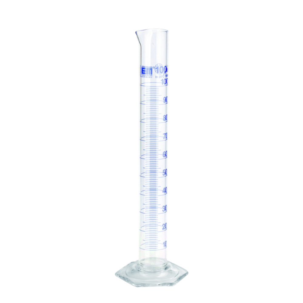 Measuring cylinders, DURAN®, tall form, class A, blue graduation