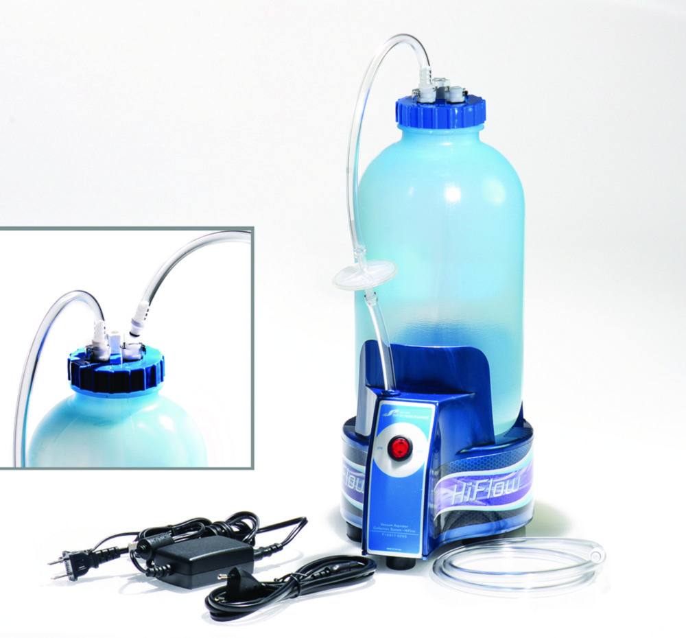 Hiflow vacuum aspirator system with pump