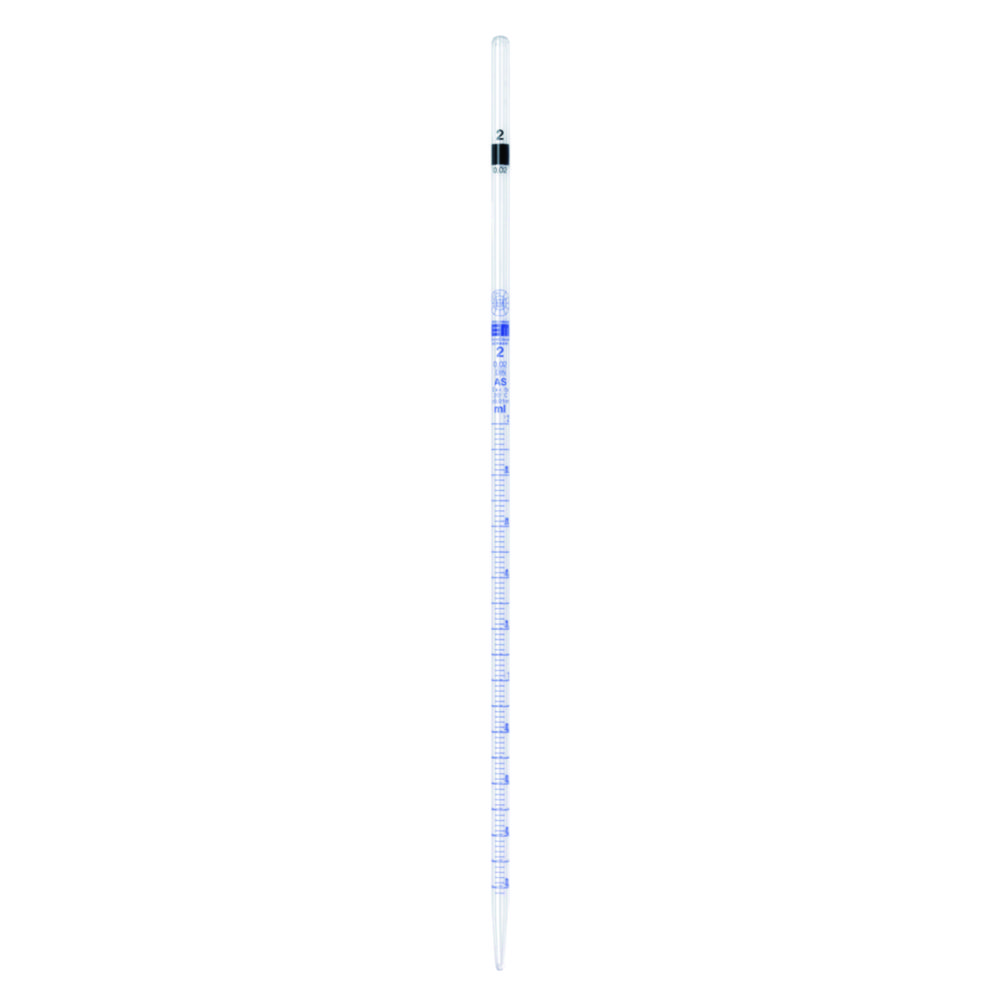Graduated pipettes, Soda-lime glass, class AS, blue graduation, type 2
