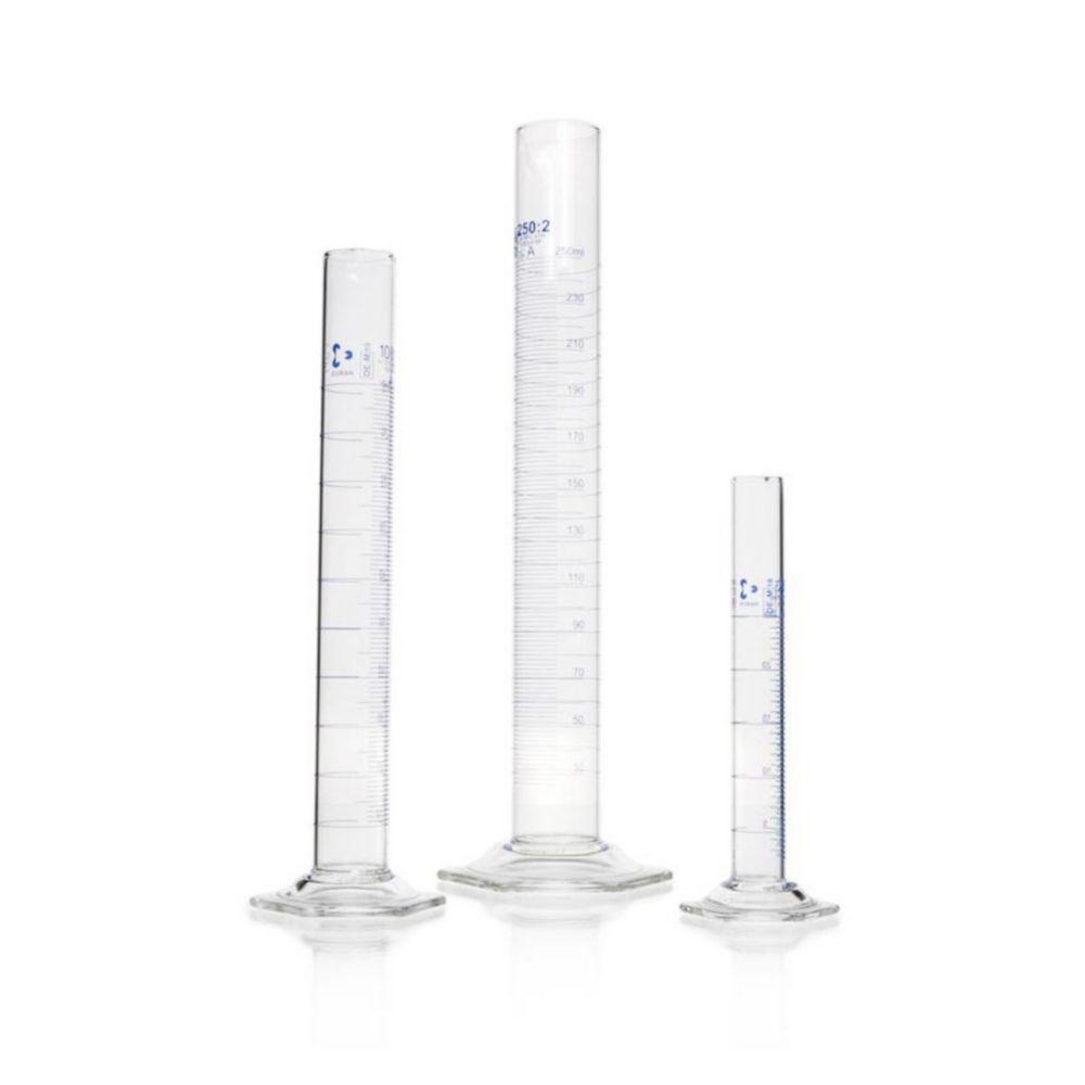 Measuring cylinders DURAN®, tall form, class A, blue graduations
