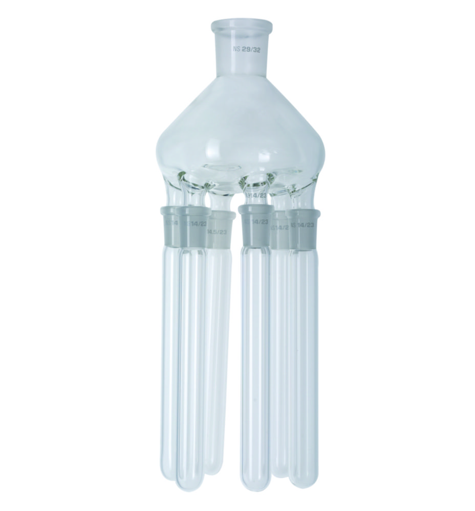 Distilling spiders with distilling sleeves, for rotary evaporator RV 10, RV 8, RV 3