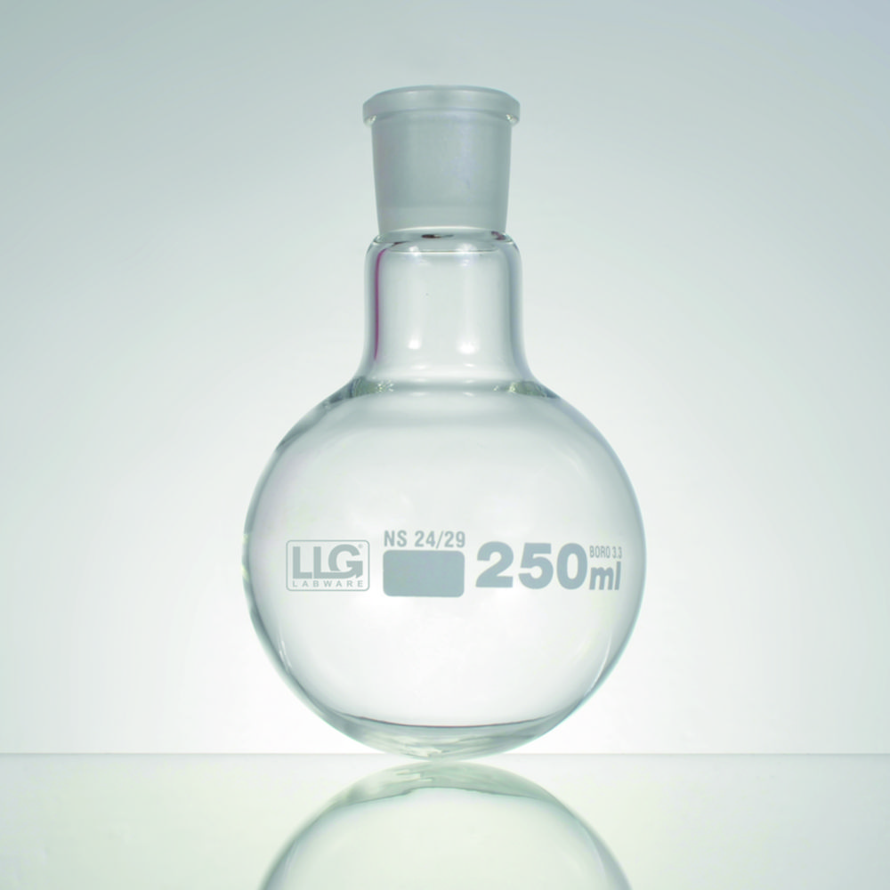 LLG-Round bottom flasks with standard ground joint, borosilicate glass 3.3