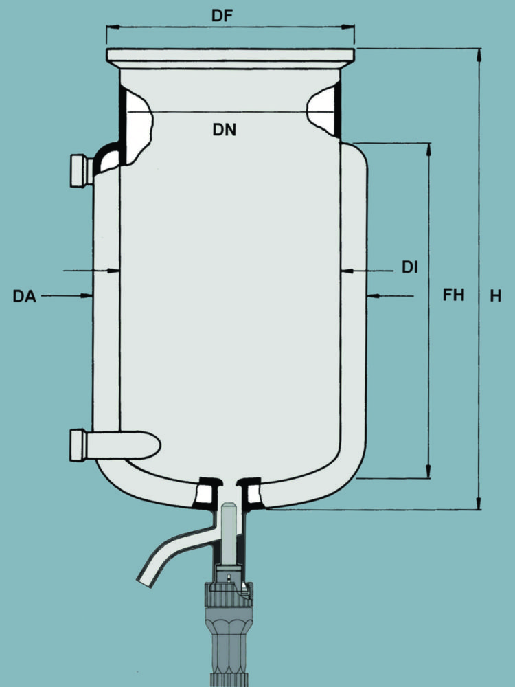 Flat ground flange reaction vessels, jacketed