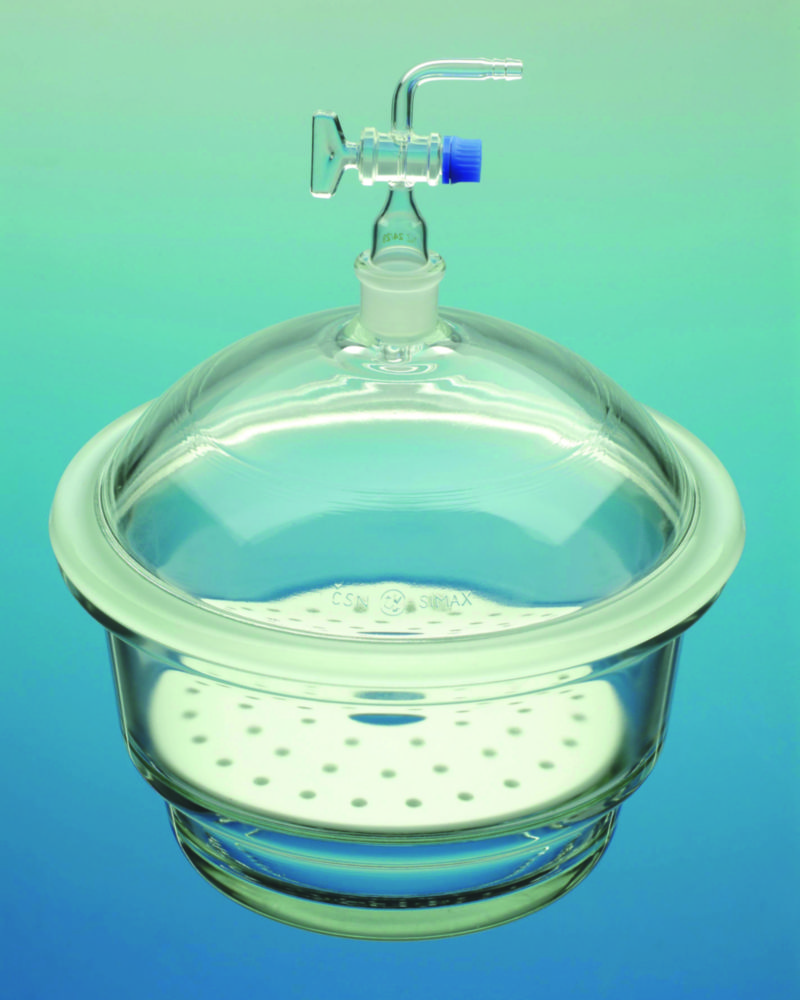 Vacuum-Desiccators, borosilicate glass 3.3  with tubes and stopcock 24/29