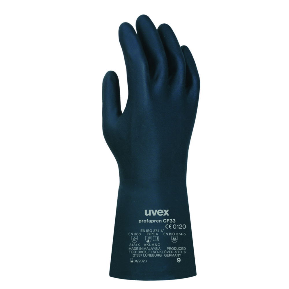 Chemical Protection Glove uvex profapren CF 33, Chloroprene/Latex