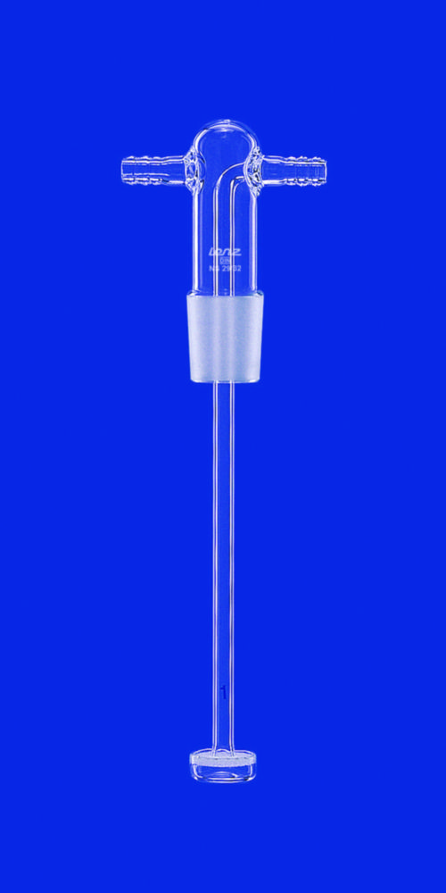 Gas washing bottle heads, DURAN® tubing, with filter disc