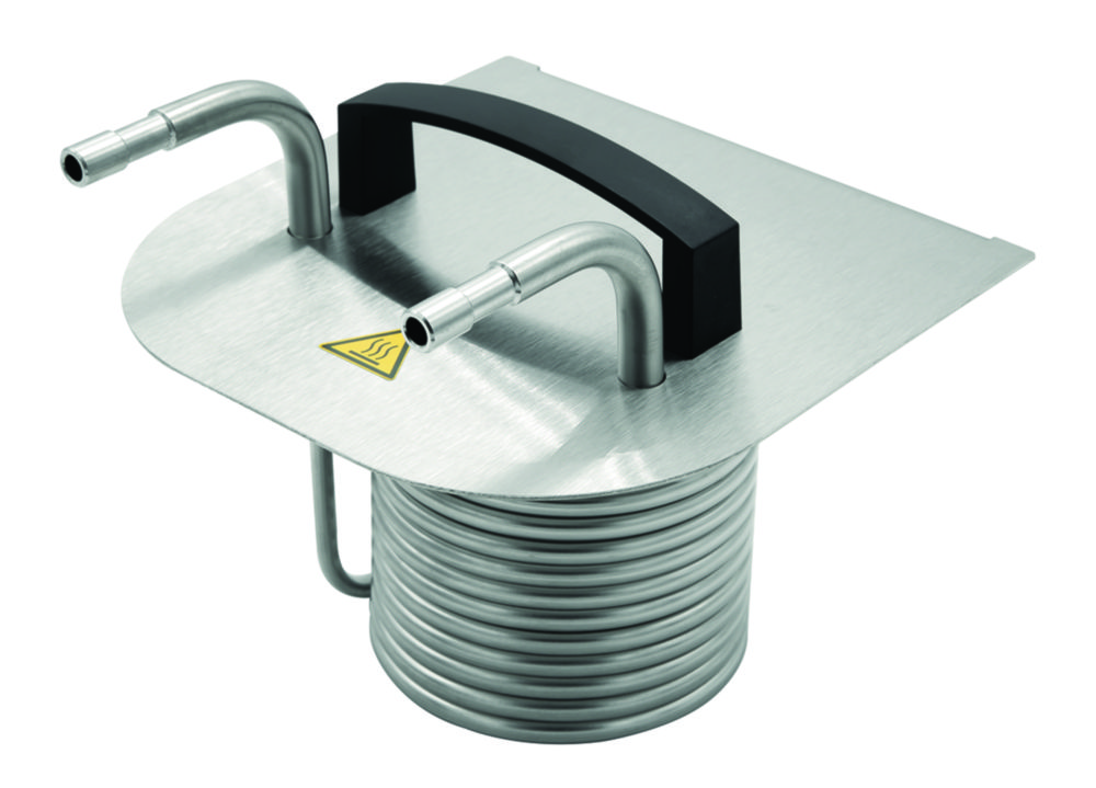 Bath cover with special cooling coil for bath tanks