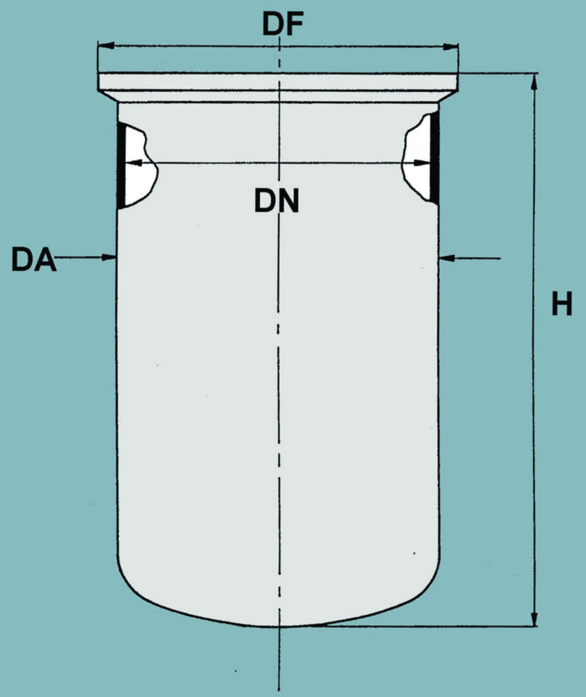 Flat ground flange reaction vessels, unjacketed
