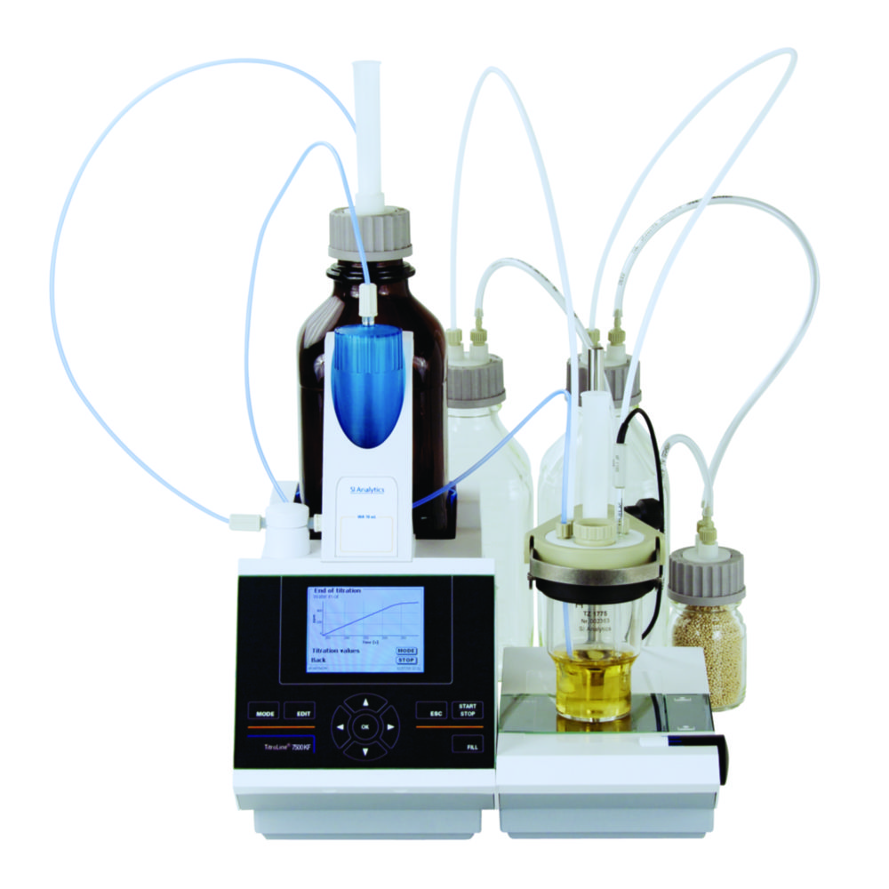 Volumetric KF-titrator TitroLine® 7500 KF, with interchangeable module WA 10