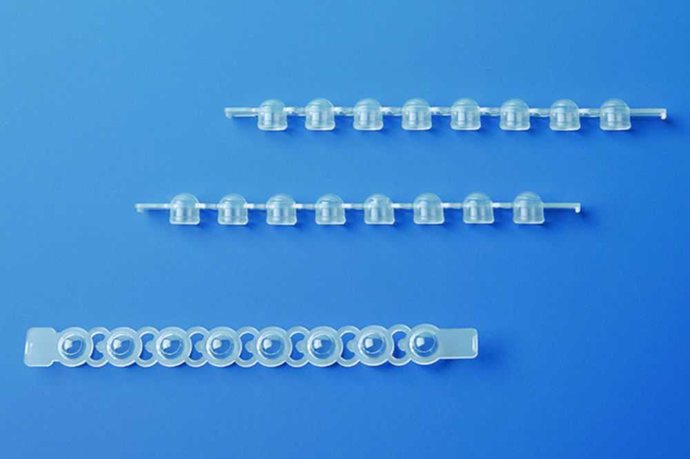 Cap strips, PP, strips of 8