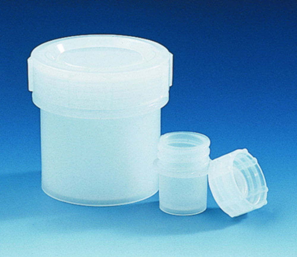 Jars with screw cap, HDPE