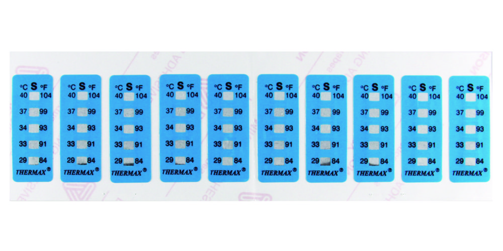 5-step irreversible temperature strips Thermax®