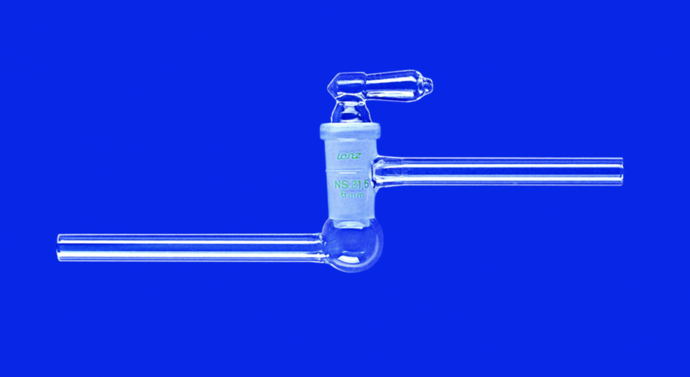 Vacuum stopcocks, one-way, borosilicate glass 3.3, parallel