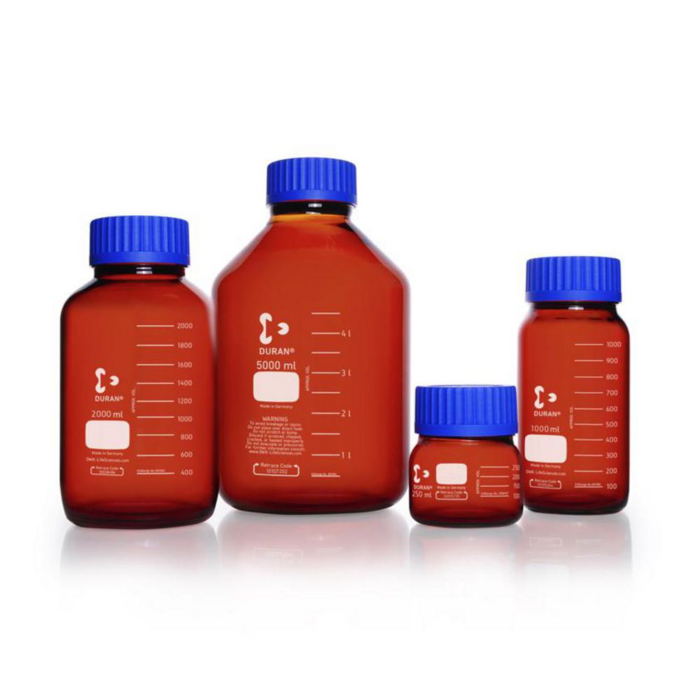 Wide-mouth bottles GLS 80®, DURAN® amber glass