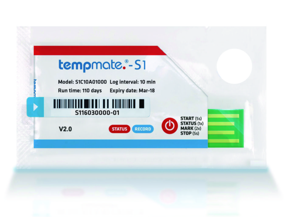 Disposable data logger TempMate-S1