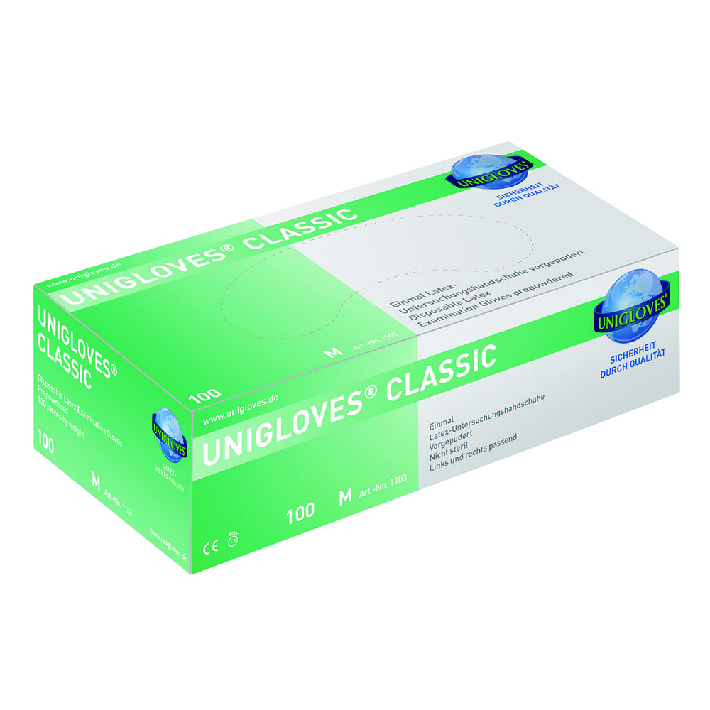 Disposable Gloves, Classic, Latex, powdered