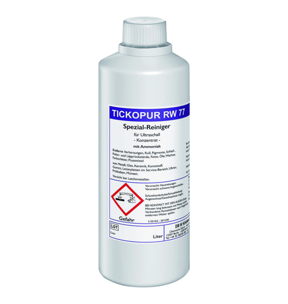 Concentrates for ultrasonic baths TICKOPUR RW 77