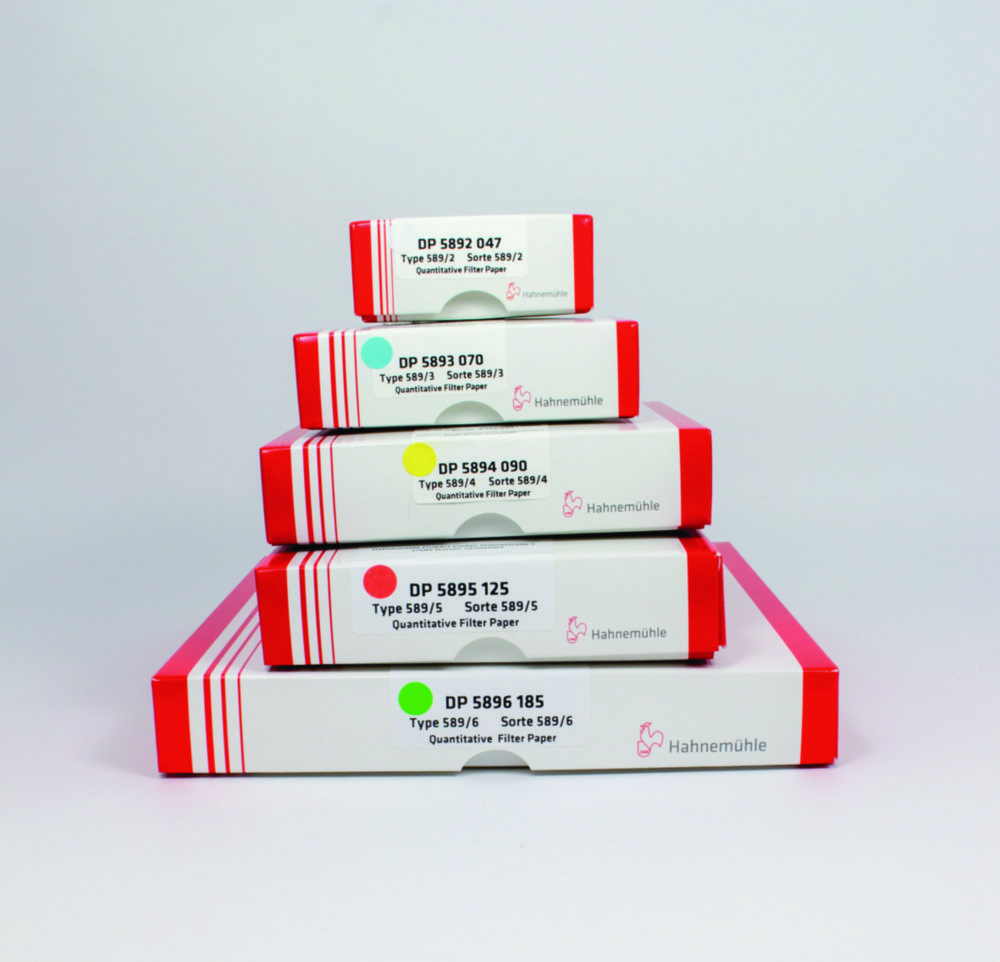 Filter paper, quantitative, round filters, 589/1