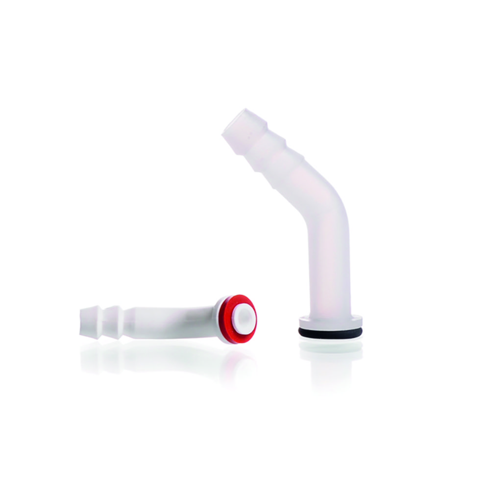 Plastic hose connection, bent, PP