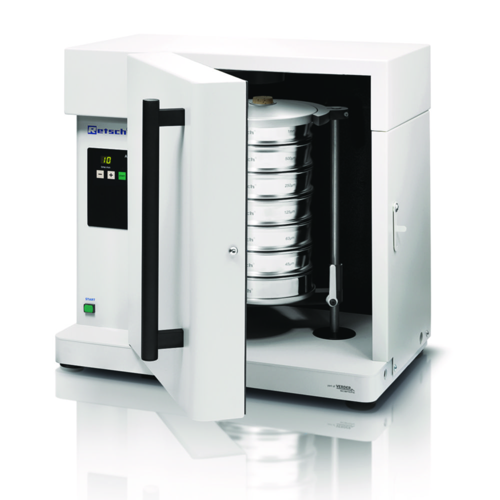 Analytical sieve shakers AS 200 tap, with sound protection cabinet