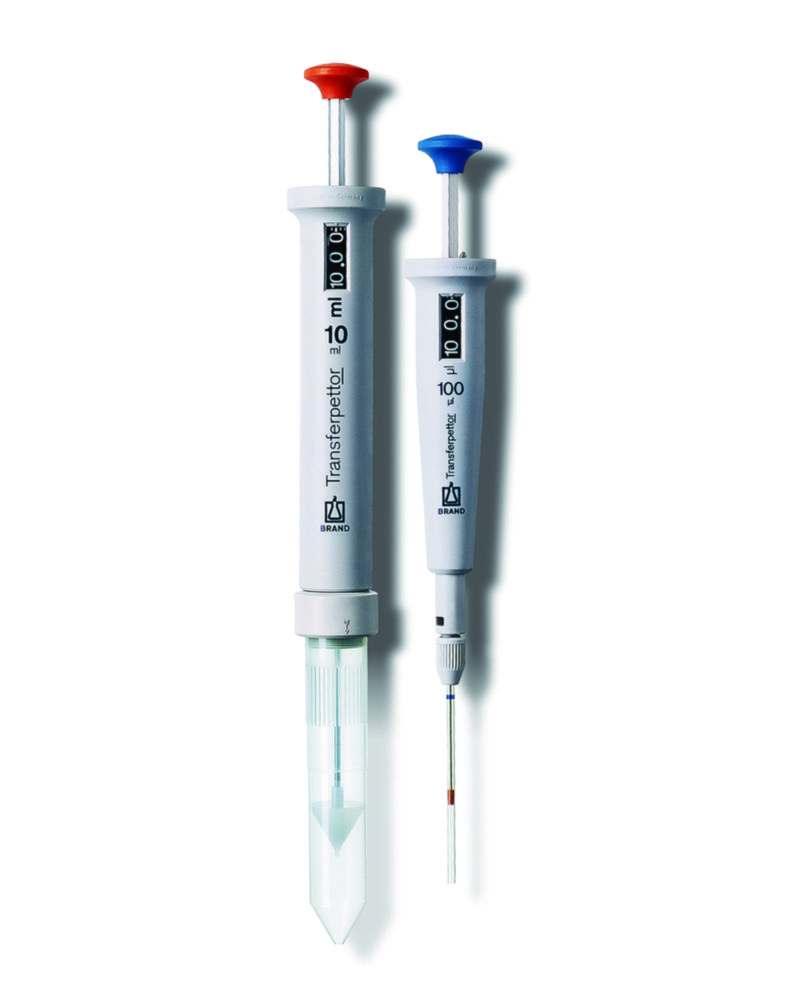 Single channel pipettes Transferpettor digital, with cap made of PP