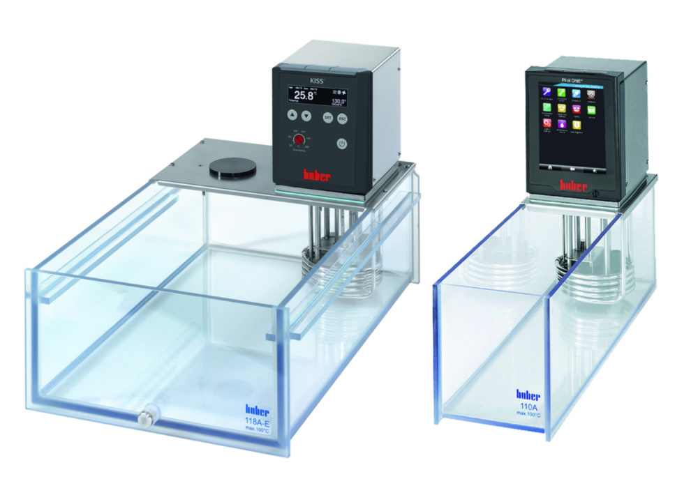 Thermostatic baths with polycarbonate tanks