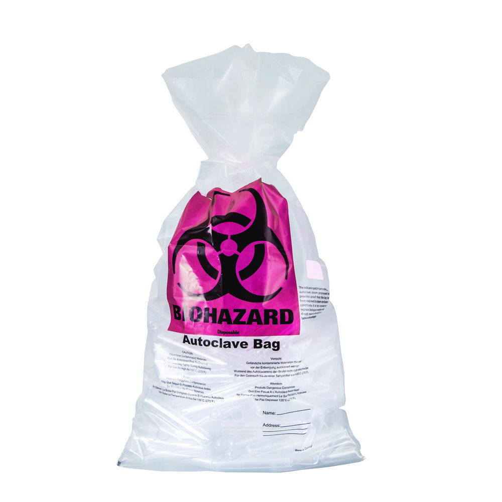 Autoclavable waste bags, biohazard, PP