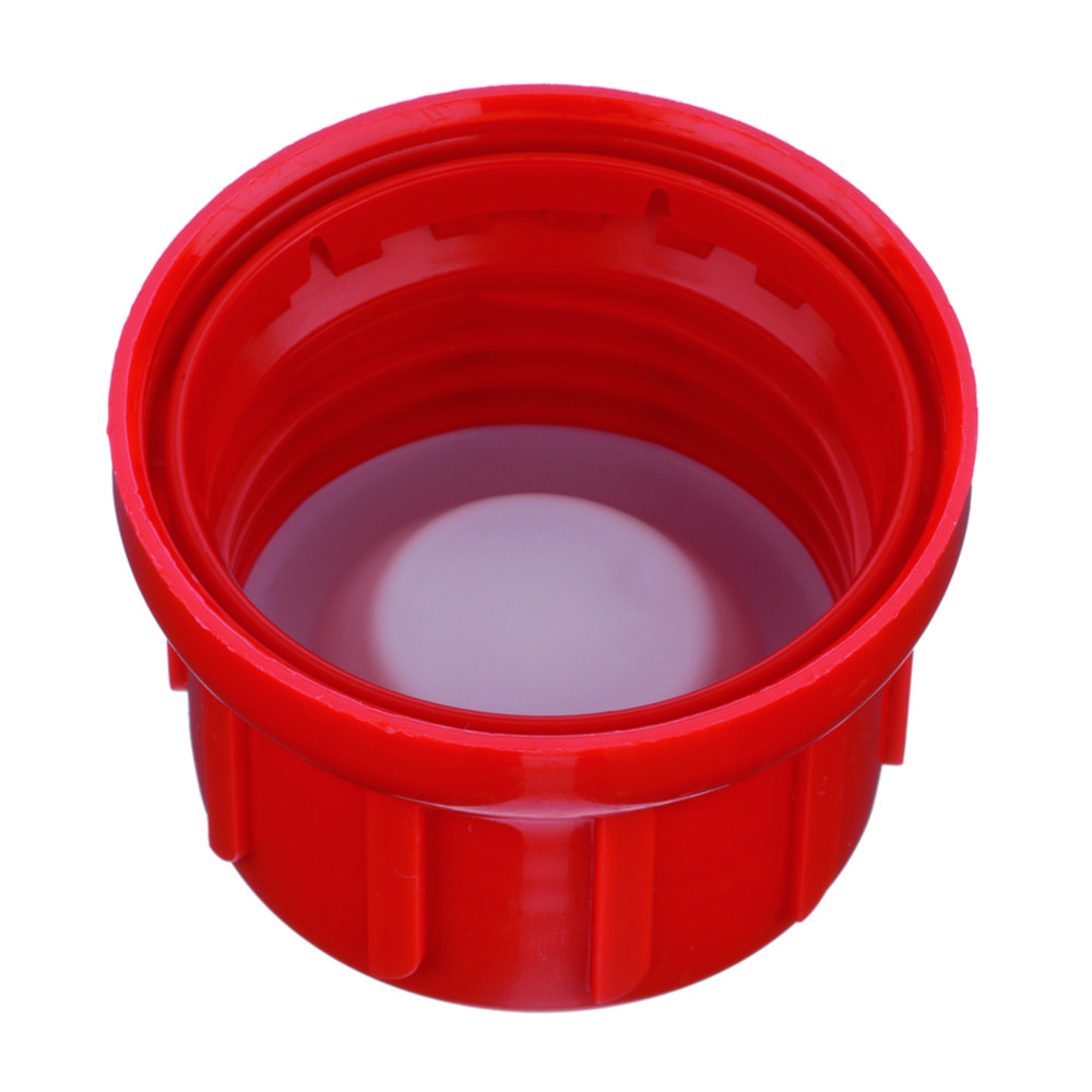 Bell caps for narrow-mouth reagent bottles, with degassing membrane, series 310, UN-approved