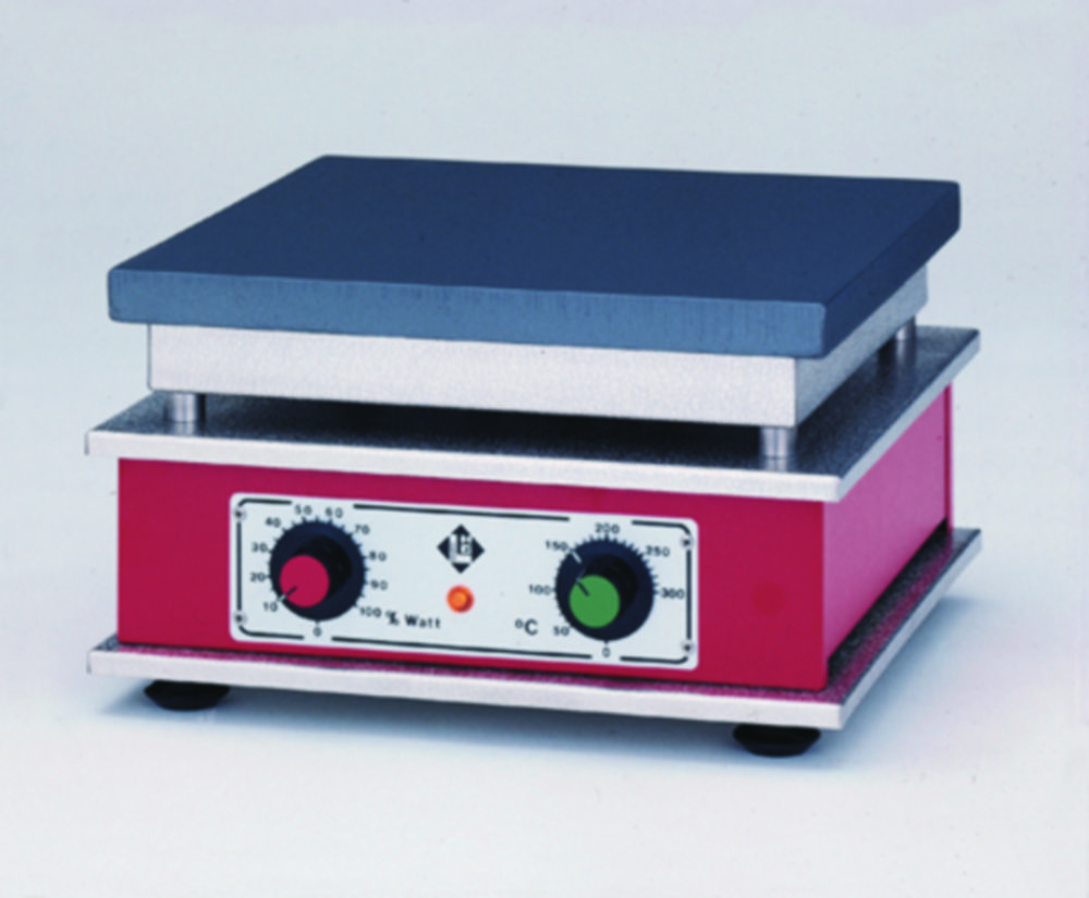 Hotplates with power control, thermostatic controller and mains cable
