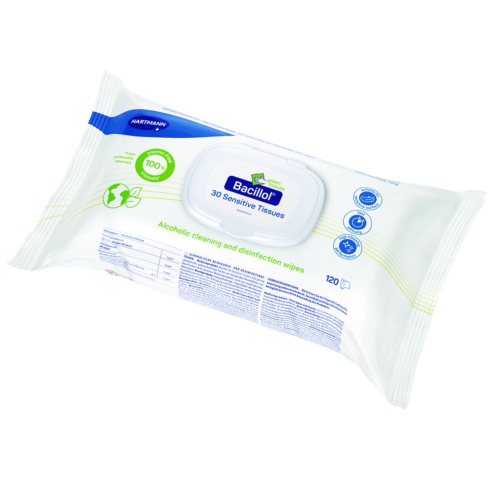 Disinfectant wipes Bacillol® 30 Sensitive, Green Tissues