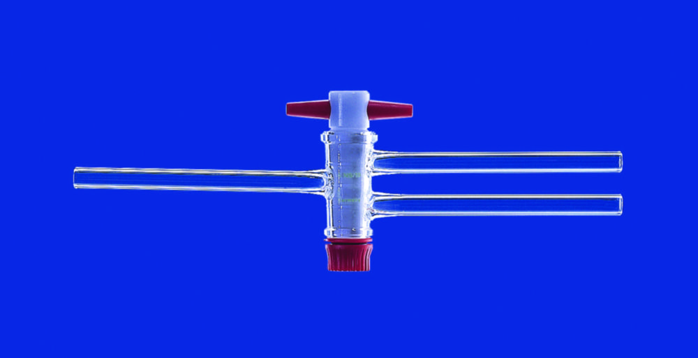 Two-way stopcocks with PTFE plug, borosilicate glass 3.3