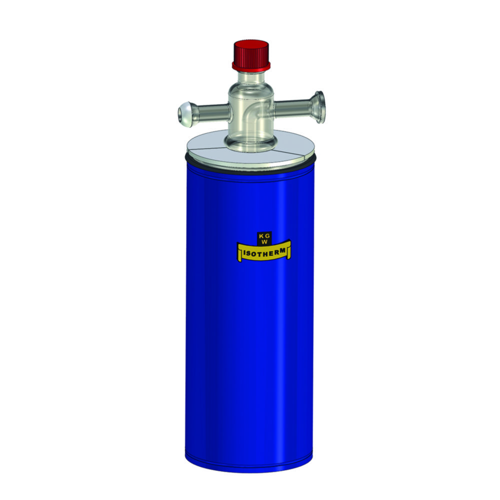 Cold traps with Dewar flask, borosilicate glass 3.3, one-piece, long version with spout