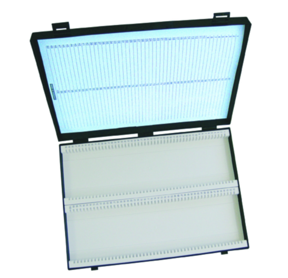 Slide storage box, plastic