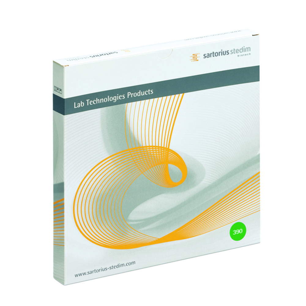 Filter paper grade 390, green dot, quantitative, round filter