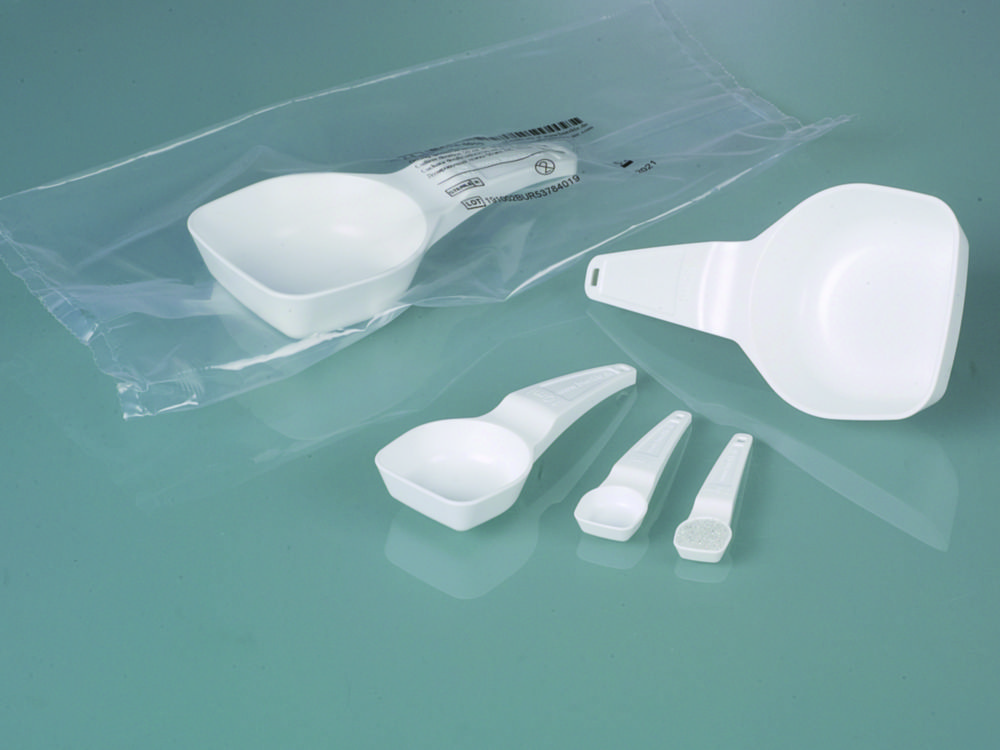 Disposable measuring spoons, PS, white