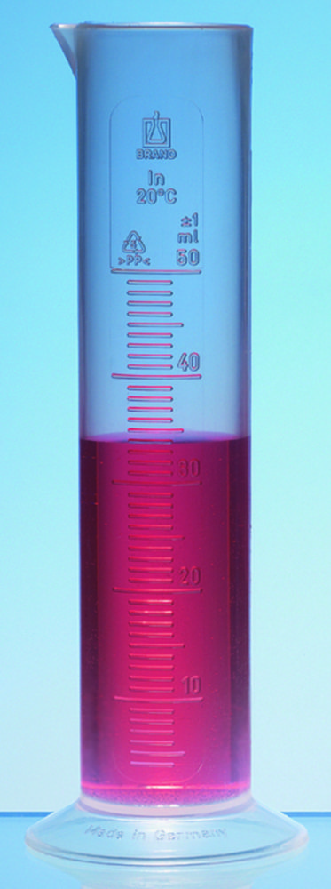 Graduated cylinders, SAN, class B, embossed scale