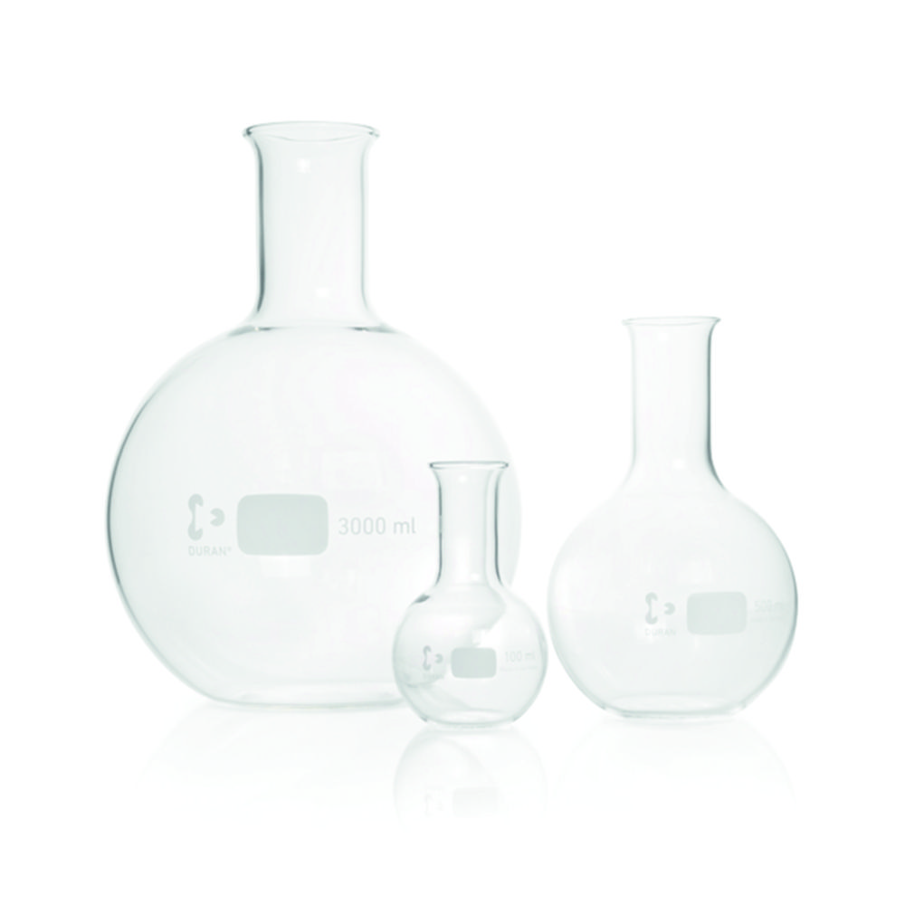 Flat bottom flasks, DURAN®, narrow neck