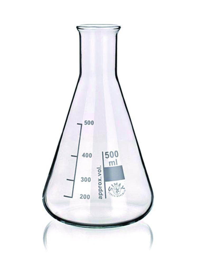 Erlenmeyer flasks, Borosilicate glass 3.3, narrow neck
