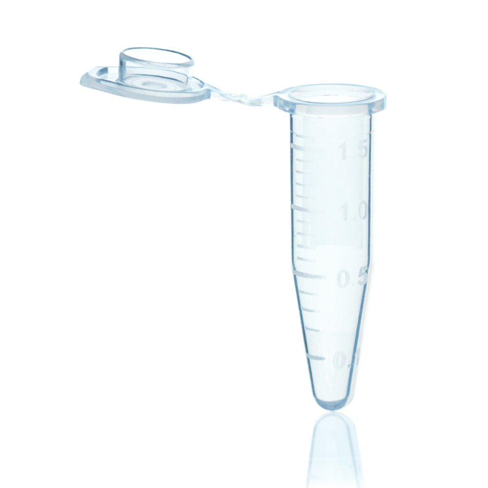 Reaction tubes with attached lid, PP, BIO-CERT® PCR QUALITY