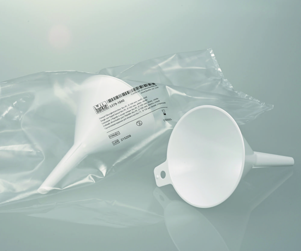Disposable funnels, Bio PE, white