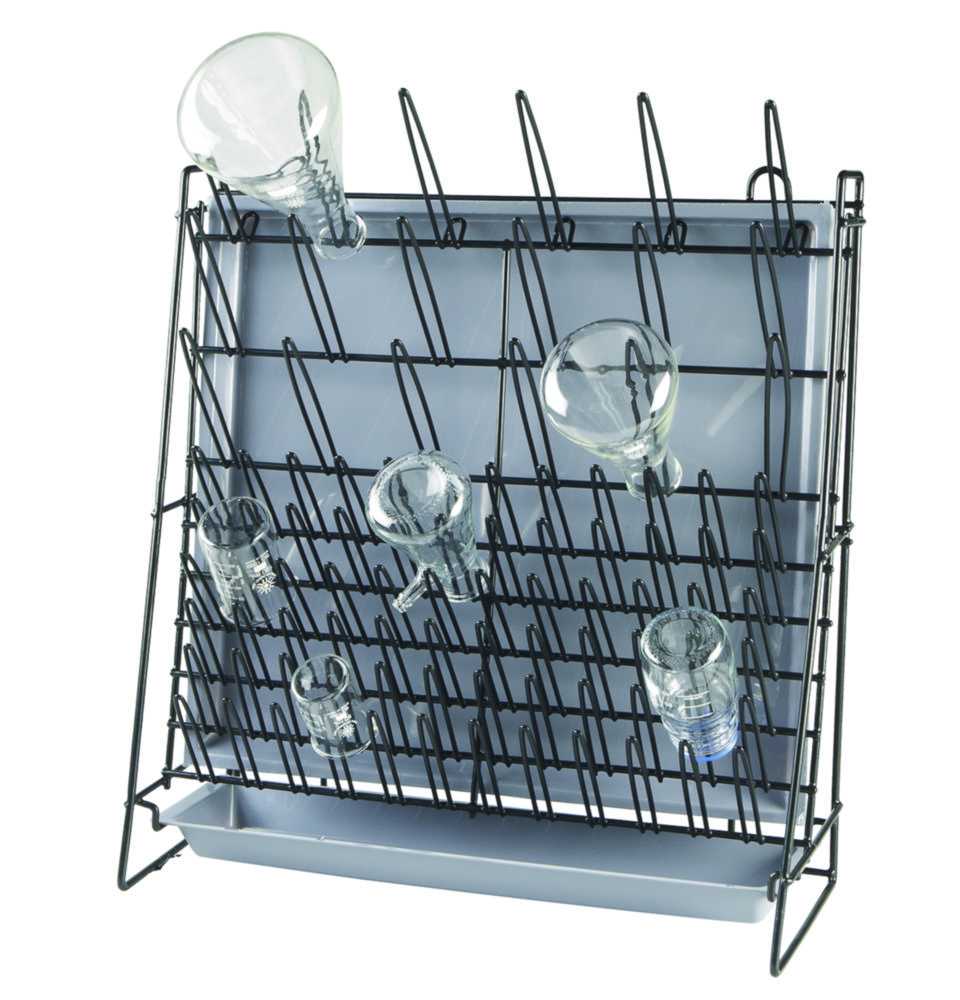 Draining racks, HDPE-coated steel wire