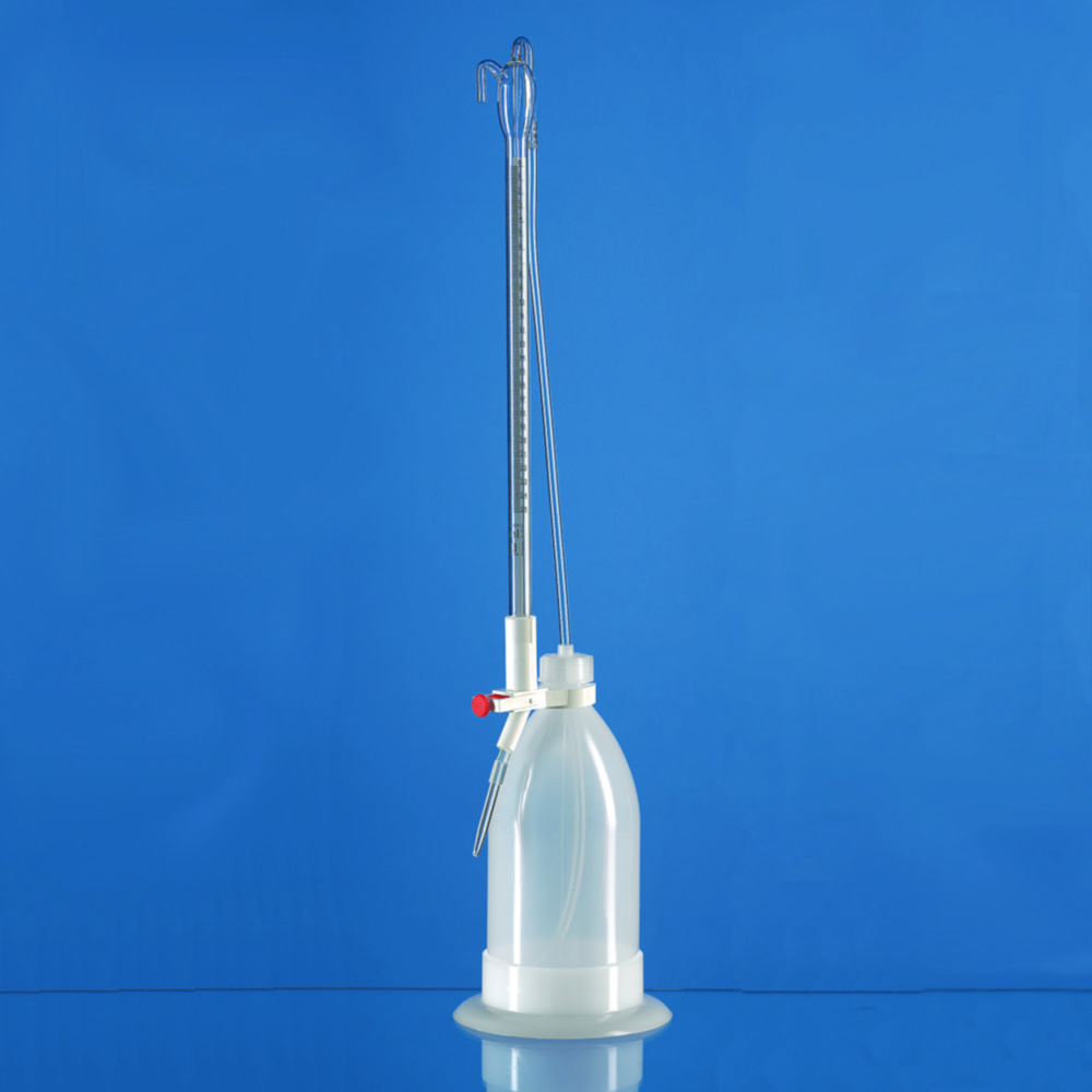 Automatic burettes, glass, Schilling pattern, boro 3.3, class B