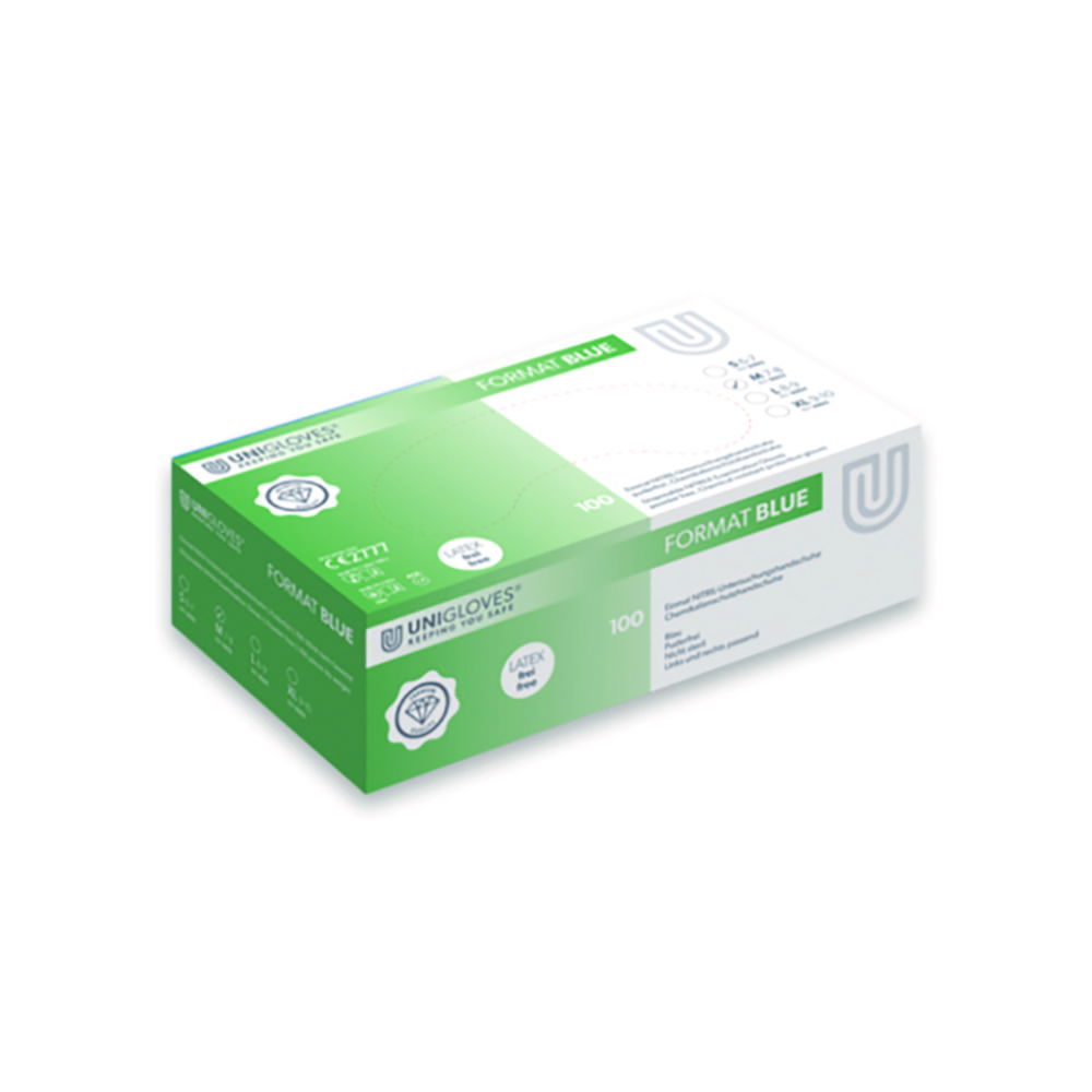 Disposable Gloves Format Blue, Nitrile