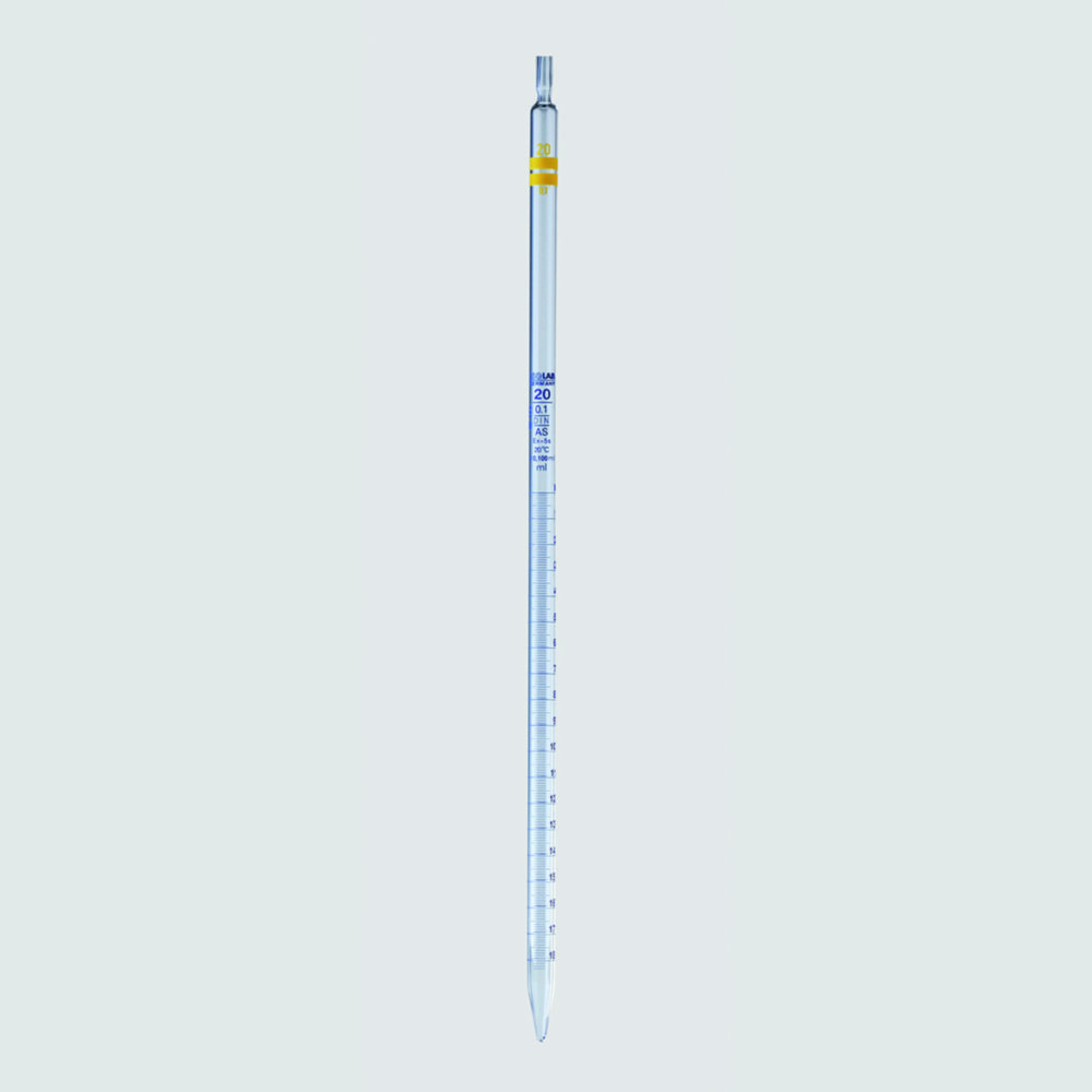Graduated pipettes, soda glass, class AS, type 3