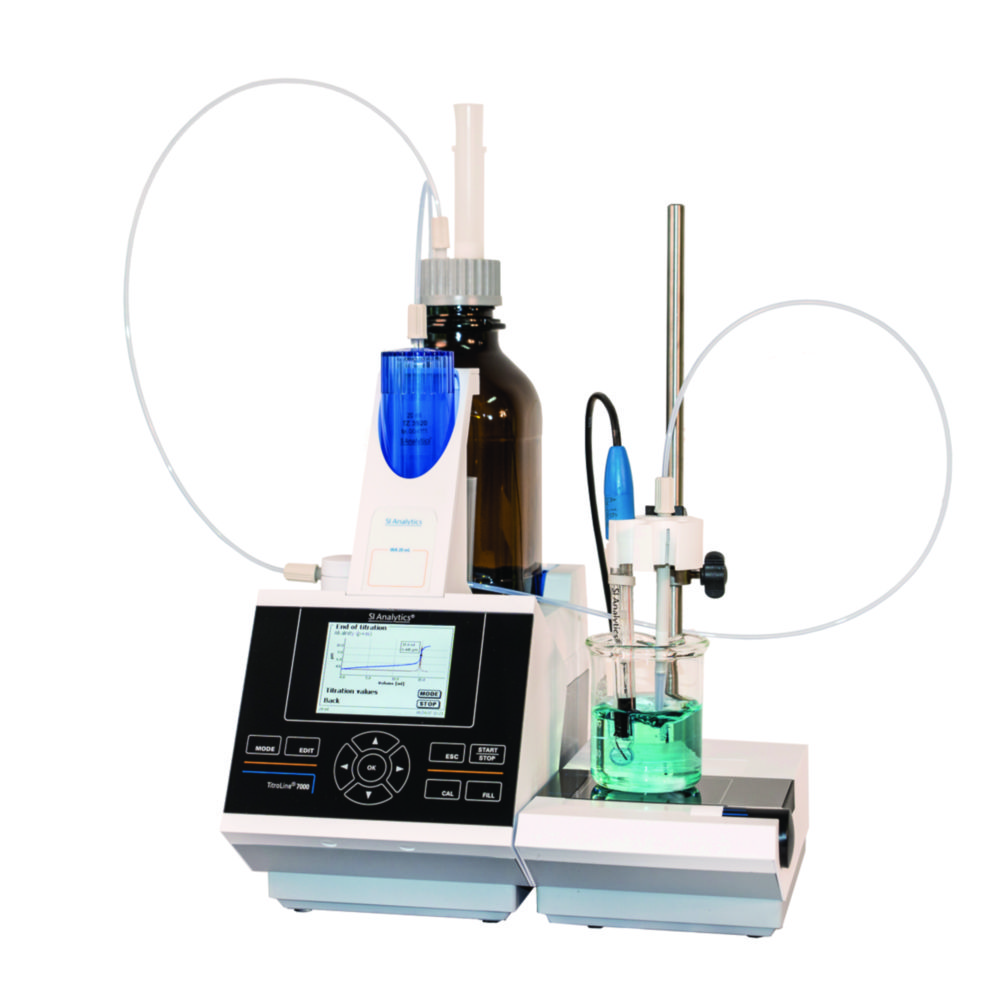 Automatic Titrator TitroLine® 7000, with magnetic stirrer TM 235 and 10 ml exchangeable unit