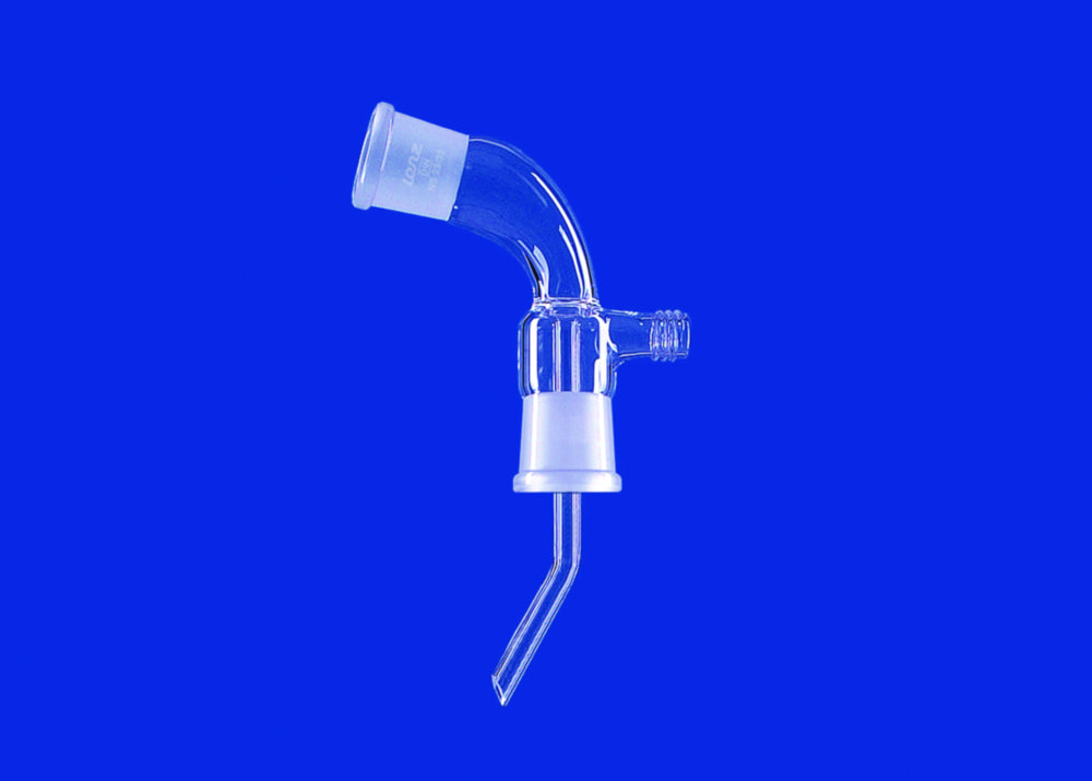 Adapters for distilling receivers acc. to Bredt, DURAN® tubing, bent