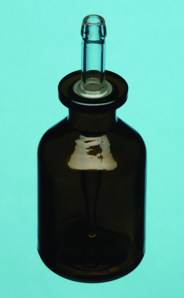 Dropping bottles, pipette bottles, soda-lime glass, amber