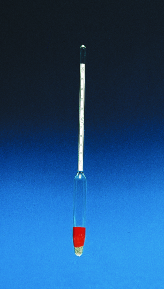 Hydrometers, relative density (S.G.)